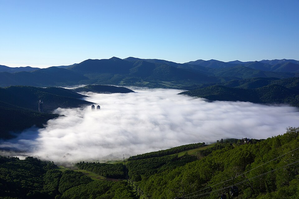 トマムの雲海テラスから見下ろす雲の海